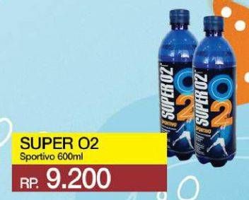 Promo Harga SUPER O2 Silver Oxygenated Drinking Water Sportivo 600 ml - Yogya