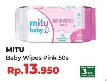 Promo Harga MITU Baby Wipes Pink 50 pcs - Yogya