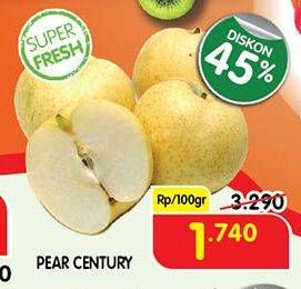 Promo Harga Pear Century per 100 gr - Superindo