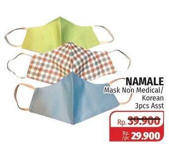 Promo Harga NAMALE Mask Non Medical, Korean 3 pcs - Lotte Grosir