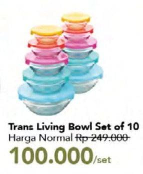 Promo Harga TRANSLIVING Bowl Set 10 pcs - Carrefour