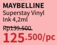 Maybelline Superstay Vinyl Ink  Diskon 10%, Harga Promo Rp125.500, Harga Normal Rp139.500