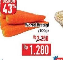 Promo Harga Wortel Berastagi per 100 gr - Hypermart