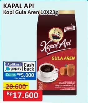 Promo Harga Kapal Api Kopi Bubuk Special Mix Gula Aren per 10 sachet 23 gr - Alfamart