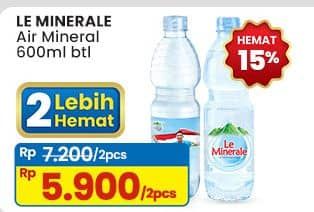 Promo Harga Le Minerale Air Mineral 600 ml - Indomaret