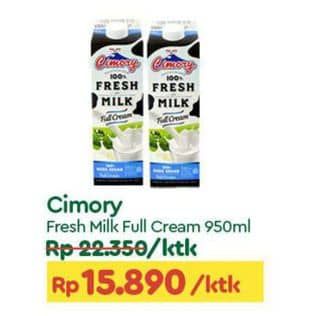 Promo Harga Cimory Fresh Milk Full Cream 950 ml - TIP TOP