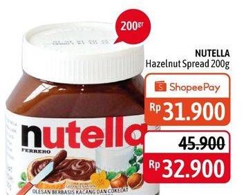 Promo Harga NUTELLA Jam Spread Chocolate Hazelnut 200 gr - Alfamidi