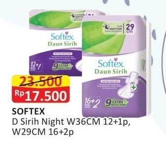 Promo Harga Softex Daun Sirih 29cm, 36cm 13 pcs - Alfamart