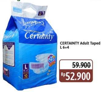 Promo Harga Certainty Adult Diapers L10 10 pcs - Alfamidi