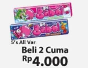Promo Harga BIG BABOL Candy Gum All Variants per 2 pcs 5 pcs - Alfamart
