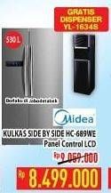Promo Harga MIDEA HC-689 | Refrigerator Side by Side WE 530000 ml - Hypermart