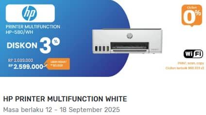 Promo Harga HP HP-580/WH Printer Multifunction  - Electronic City
