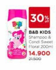Promo Harga B&B KIDS Shampoo & Conditioner Little Pony Pinkie Pie 200 ml - Watsons