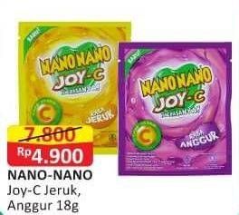 Promo Harga NANO NANO Joy-C Grape, Orange 18 gr - Alfamart