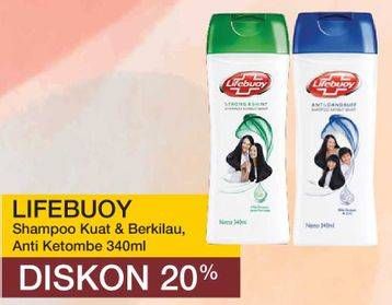 Promo Harga LIFEBUOY Shampoo Anti Dandruff, Strong Shiny 340 ml - Yogya