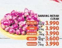 Promo Harga Bawang Merah Curah per 100 gr - LotteMart