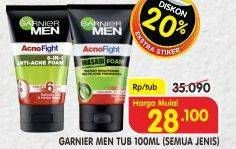 Promo Harga GARNIER MEN Acno Fight Facial Foam All Variants 100 ml - Superindo