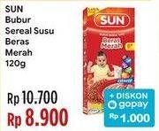 Promo Harga SUN Bubur Sereal Susu Beras Merah 120 gr - Indomaret