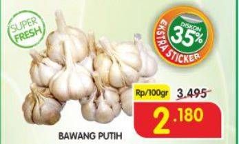 Promo Harga Bawang Putih per 100 gr - Superindo