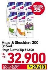 Promo Harga HEAD & SHOULDERS Shampoo 315 ml - Carrefour