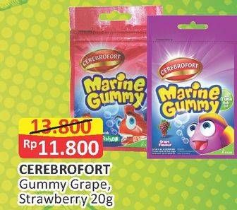 Promo Harga CEREBROFORT Marine Gummy Grape, Strawberry 20 gr - Alfamart
