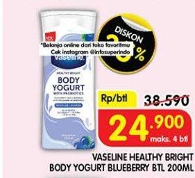 Promo Harga Vaseline Body Yogurt Blueberry 200 ml - Superindo