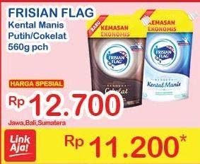 Promo Harga FRISIAN FLAG Susu Kental Manis Putih, Cokelat 560 gr - Indomaret