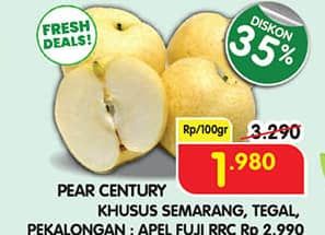 Promo Harga Pear Century per 100 gr - Superindo