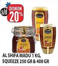 Promo Harga ALSHIFA Natural Honey Squeeze 250 gr - Hypermart