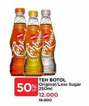 Promo Harga Sosro Teh Botol Original, Less Sugar 350 ml - Watsons