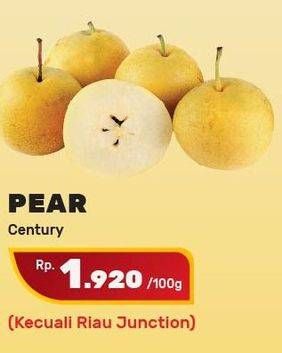 Promo Harga Pear Century per 100 gr - Yogya