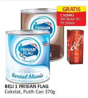 Promo Harga Frisian Flag Susu Kental Manis Cokelat, Putih 370 gr - Alfamart