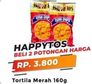 Promo Harga HAPPY TOS Tortilla Chips per 2 pouch 160 gr - Yogya