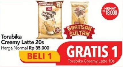 Promo Harga Torabika Creamy Latte per 10 sachet 20 gr - Carrefour