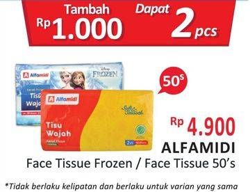 Promo Harga ALFAMIDI Facial Tissue Frozen 50 sheet - Alfamidi