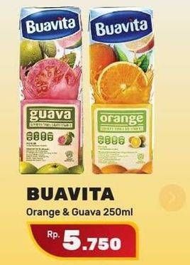 Promo Harga BUAVITA Fresh Juice Orange, Guava 250 ml - Yogya