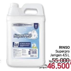Promo Harga Rinso SuperPro Deterjen Laundry Professional 4500 ml - LotteMart