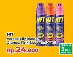 Promo Harga HIT Aerosol Lilly Blossom, Orange, Pink Blossom 450 ml - Yogya