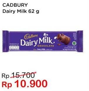 Promo Harga CADBURY Dairy Milk 62 gr - Indomaret