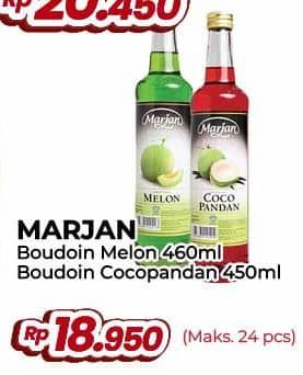 Promo Harga Marjan Syrup Boudoin Melon, Cocopandan 460 ml - Yogya