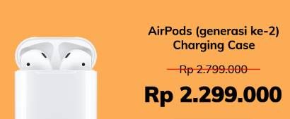 Promo Harga APPLE AirPods Generasi Ke-2  - iBox