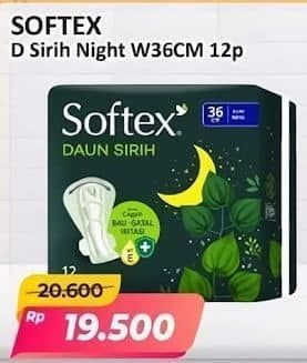 Promo Harga Softex Daun Sirih 36cm 12 pcs - Alfamart