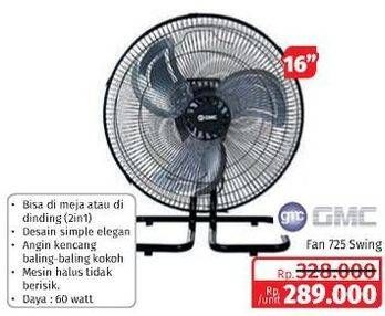 Promo Harga GMC Desk Fan 725 Swing  - Lotte Grosir