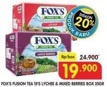 Promo Harga Foxs Fusion Tea Mixed Berries, Lychee 25 gr - Superindo