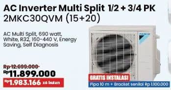 Promo Harga Daikin 2MKC30QVM | AC Multi Split 1/2 PK  - COURTS