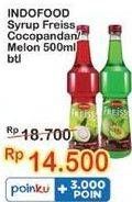 Promo Harga FREISS Syrup Melon, Cocopandan 500 ml - Indomaret