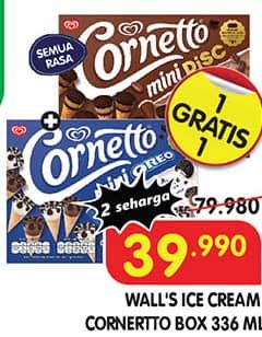 Promo Harga Walls Cornetto Mini All Variants per 12 pcs 28 ml - Superindo