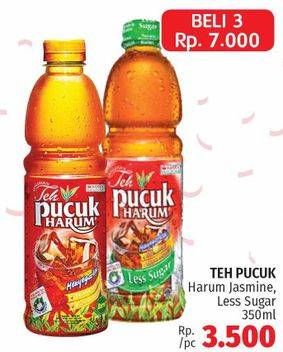Promo Harga TEH PUCUK HARUM Minuman Teh Jasmine, Less Sugar per 3 botol 350 ml - LotteMart