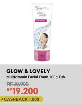 Promo Harga Glow & Lovely (fair & Lovely) Facial Foam Brightening Multi Vitamin 100 gr - Indomaret