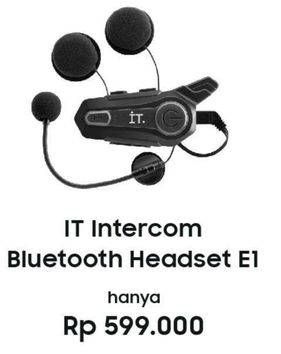 Promo Harga IT Intercom Bluetooth Headset E1  - Erafone